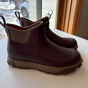 Grundens Men's Deck Boss 6" Ankle Boots Size US 9 Maroon